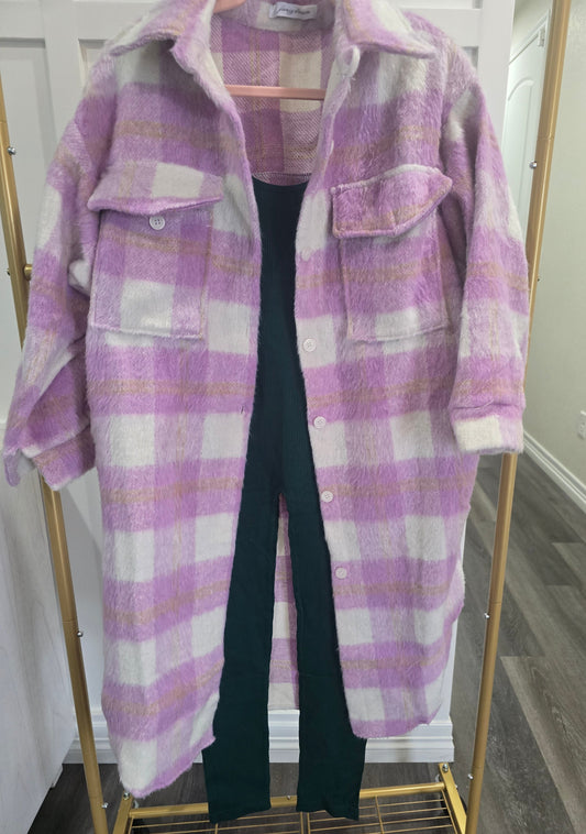 Plaid Lavender shacket