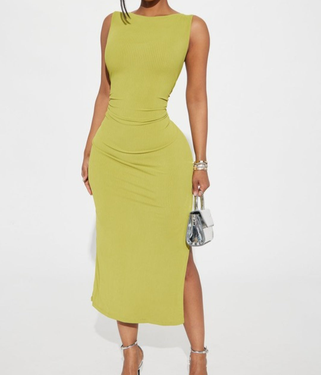 Lime open back midi
