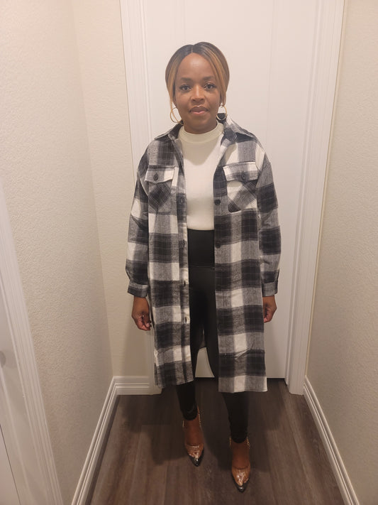 Black and White Shacket