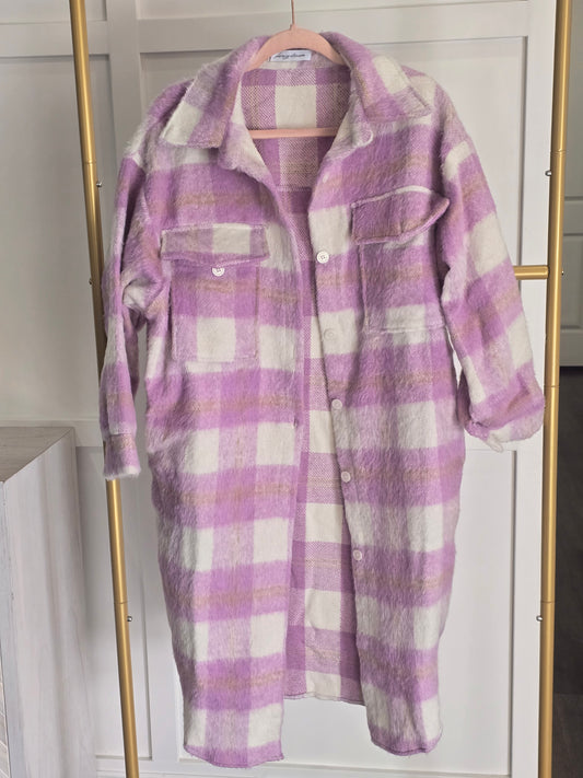 Plaid Lavender shacket