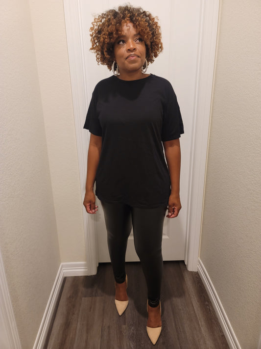 Oversized black tee